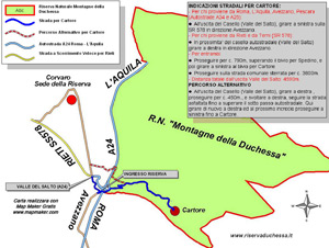 Mappa per arrivare a Cartore