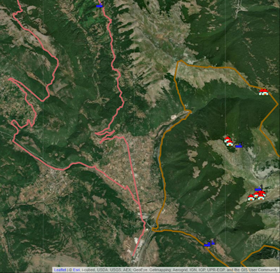 Mappa del giro dalla Birra del Borgo Monte Fratta a Monte Fratta per Corvaro